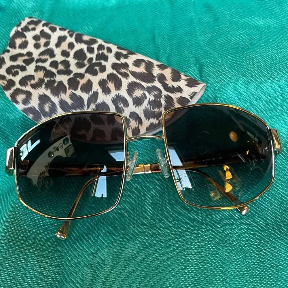 MORGENTHAL FREDERICS Supernova 539 Aviators Titanium Gold Tortoise Shell NEW